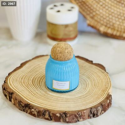 كاسة شمع زجاج غطاء مدور