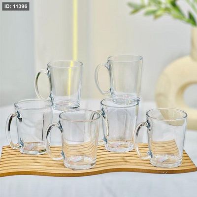 طقم كاسة شاي /6 زجاج سادة 310مل K90/6 =ض8