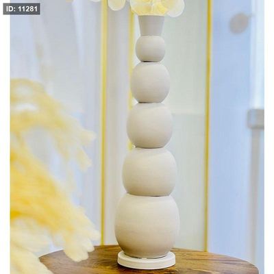 فازة تنك 90سم 5طابات 88886 عنق طويل BEIGE هندي %ه9