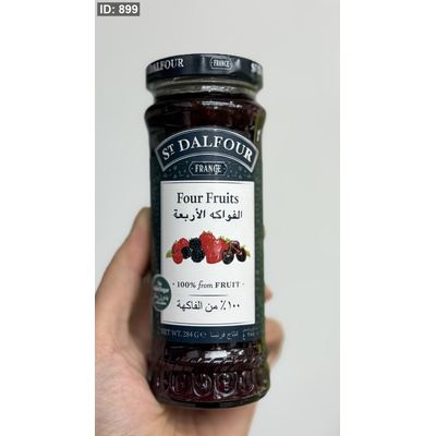 مربى الفواكه الاربعة Four Fruits طبيعي 100% خالي من السكر وزنه 284 غرام