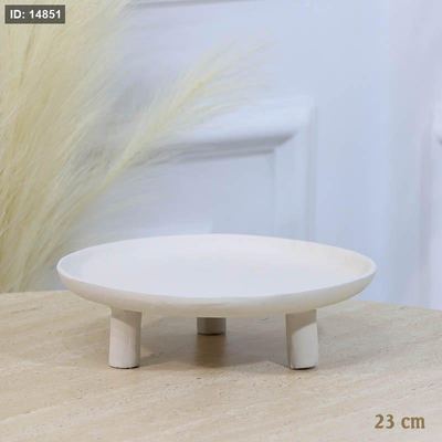 جاط بوب كيك مدور 23سم قاعدة 3 ارجل ابيض WT-25711A نحاس هندي %ه11