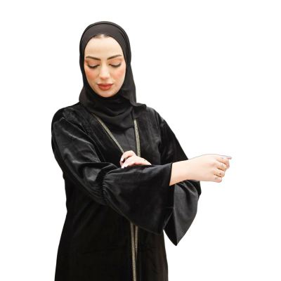 عباي مخمل قطعتين خليجي