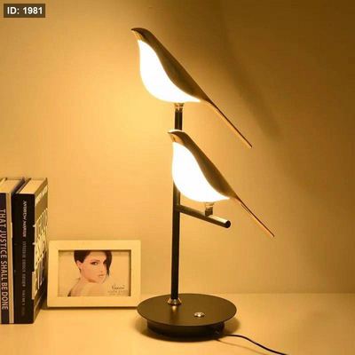 سهارة تحفة 2عصفور مضيئ ستاند اسود BL144/16 =س4