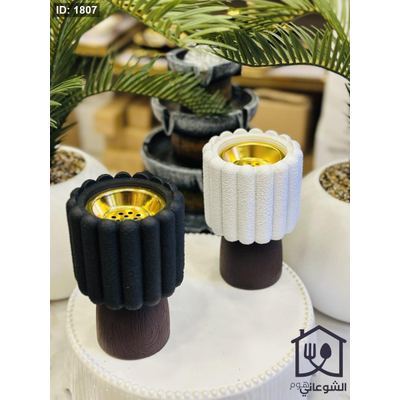 مبخرة بخور محززة مع قاعدة بني