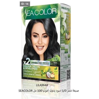 SEACOLOR صبغة شعر 1/0 اسود بدون أمونيا 100 مل