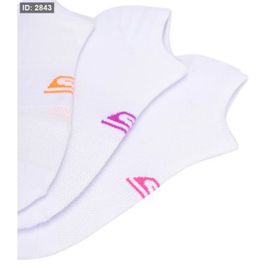 Skechers Women's 3 Pack 1/2 Terry No Show Socks