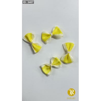 ببيونة قماش محزز (2.5*3.8 سم) ( 10 قطع )