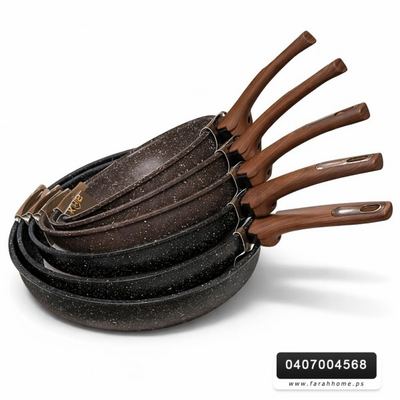 طقم  قلايات دبابة جرانيت اصلي 6 قطع مقاس  18-20-22-24-26-28  سم