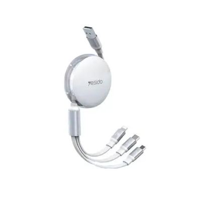 YESIDO CA117 3 in 1 Retractable Cable for Lightning &amp; Micro &amp; Type-C 1.2 meter
