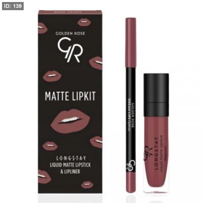 روج +قلم تحديد الشفاه Golden rose matte lipkit