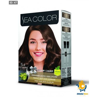 SEA COLOR صبغة شعر كستنائي فاتح 5/4 100مل