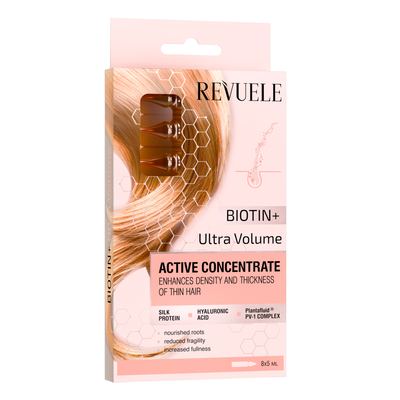 REVUELE ACTIVE HAIR CONCENTRATE Biotin + “Ultra Volume” Ampoules-8*5ml