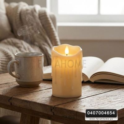 شمعة الكترونية حجم وسط 4.5 انش