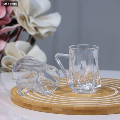 طقم كاسة شاي/12 زجاج سادة مضلع KX2175-A ++ج7