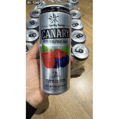 مشروب كناري غازي بنكهة التوت فروتي دايت خالي من السكر وزنها 330مل