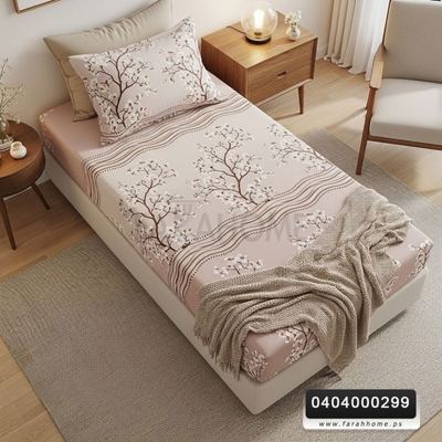 ملف مفرد معرق مايكروفايبر روبنسون قطعتين مقاس 90 × 200 + 25 ووجه مخدة 50 × 70