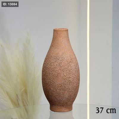 فازة جبص كرميدي 37سم شكل فخار EL10/7 =ط56