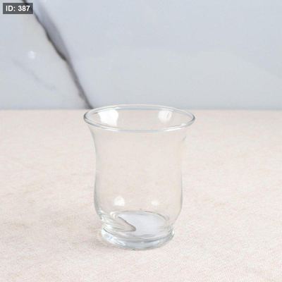 كاسة شمع 8*7سم زجاج سادة بخصر AC298/2 =ح.ق4