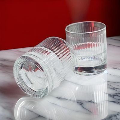 طقم كاسات عصير محزز 12 قطعة موديل EPEC-11W1