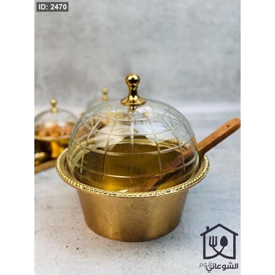 زبدية معدن موديل نحاس هندي غطاء زجاج