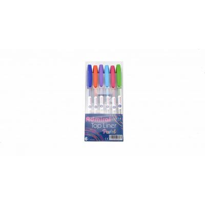 طقم أقلام حبر  جاف باستل 1/6  ADMIRAL TOP LINER M