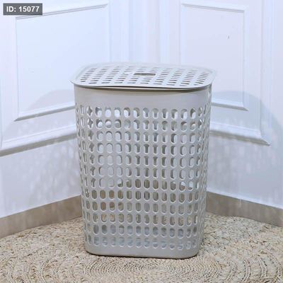 سلة غسيل مستطيل 57*45سم بلاستك بيج مخرم EL167/9 =ع3
