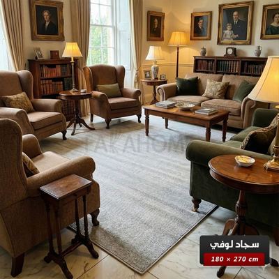 سجاد لوفي بكليه سادة 180 × 280 سم LUVI carpet - لون سكني