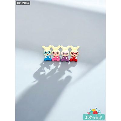 قطع ميداليات زجاج-أرنوب مع نضارة