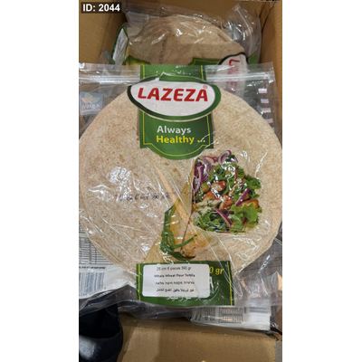 خبز تورتيلا Lazeza قمح كامل اسمر خبز فيها 6 ارغفة