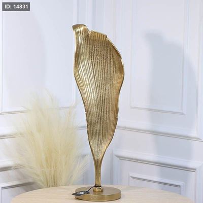 تحفة شكل ورقة 69سم ذهبي GDG-24620A نحاس هندي %ه11