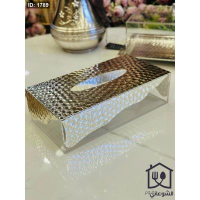 علبة محارم سلفر قاعدة اكروليك