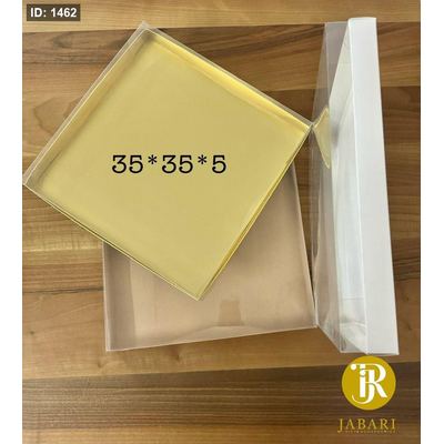 علب تغليف كرتون مع غطاء شفاف حجم 5*35*35
