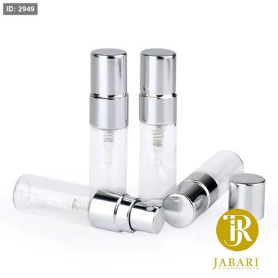 عبوة رش ( زجاج ) غطاء فضي 3Ml - 12 قطعة -