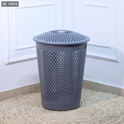 سلة غسيل مدور 43سم بلاستك سكني غامق مخرم EL167/6 =ع3