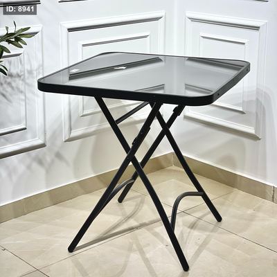 طاولة طوي 60*60سم وجة مراه زجاج اسود 2K= ZD150/2