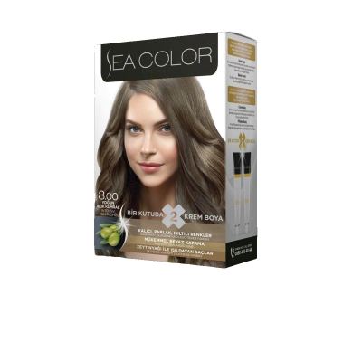 SEA COLOR صبغة شعر اشقر فاتح مكثف 8/00 100مل