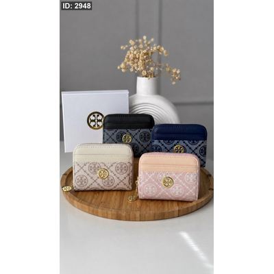 جزدان - Tory Burch / مقاس صغير / شامل علبة الشركة مع سحاب داخلي للفراطة