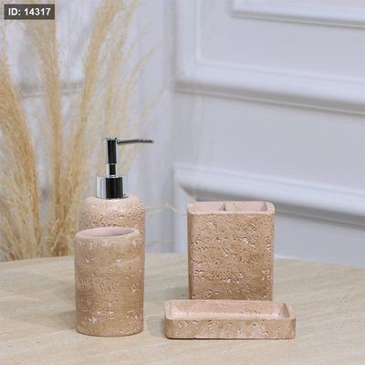 طقم/4 2مصبنة +2كاسة جبص زهري EL177/2 =ت.ش3