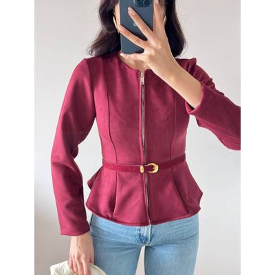 جكيت جلد ناعم Suede