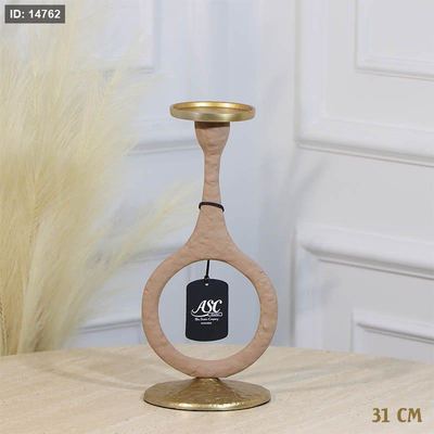 شمعدان شمع حلقات 31سم موكا BRG-24981B نحاس هندي %ه11