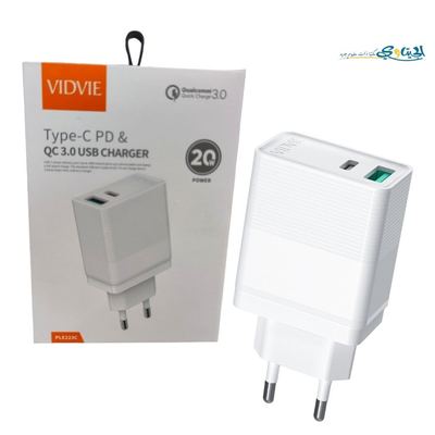 شاحن سريع مدخلين USB و Type C