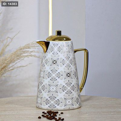 تيرموس قهوة بورسلان بيج مرسم رمادي 5211-1934-2G ++ع.ج