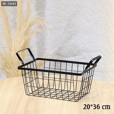 سلة خضار مستطيل 36*20سم ستانلس اسود مشبك مربعات EL21/5 =ط58