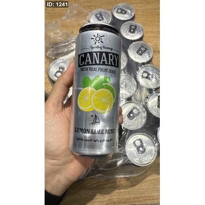 مشروب كناري غازي بنكهة ليمون ونعنع دايت خالي من السكر وزنها 330مل