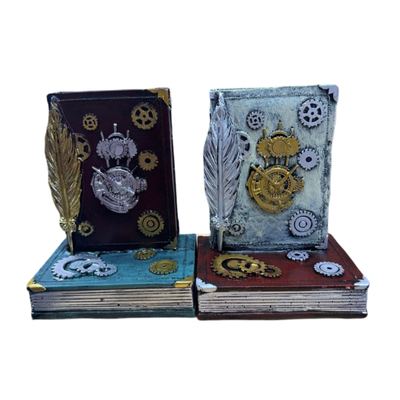 فازه شكل كتاب ديكور مع ريشة سميت