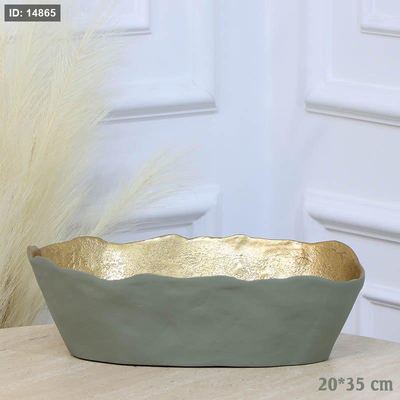 جاط فواكة بيضاوي 35*20سم بستاشيو مشرف GRG-24785B نحاس هندي %ه11