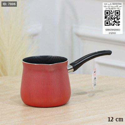بكرج غلاية SENSTAN احمر 12سم وجة اسود خلية نحل EL55/11=رم 3