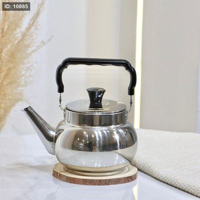 ابريق شاي ستانلس ستيل 1 لتر يد عظم اسود K1/20 =ض2