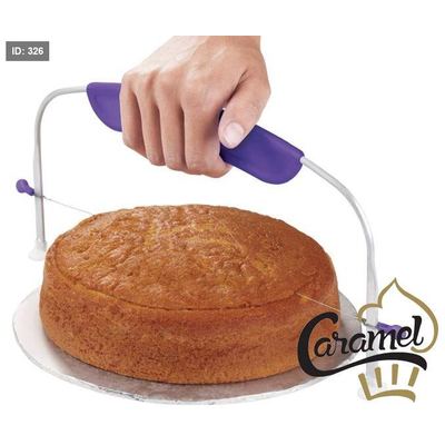منشار تقطيع الكيك "بواسطة خيط " مع يد بلاستيكية