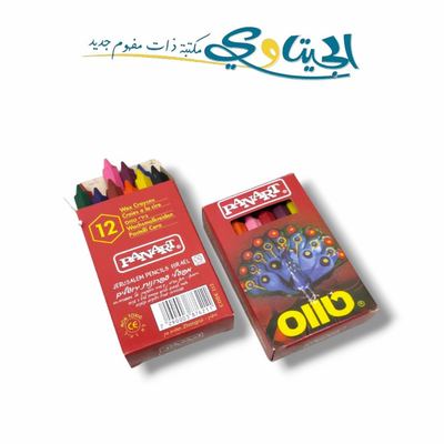 الوان شمع عريض طاووس 12 لون PANART